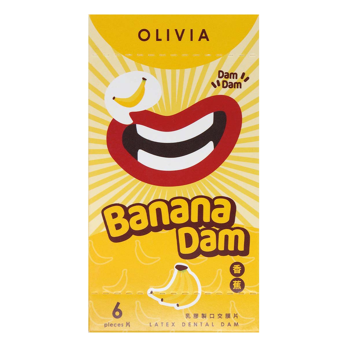 Olivia Banana Scent 6's Pack Latex Dental Dam-p_2